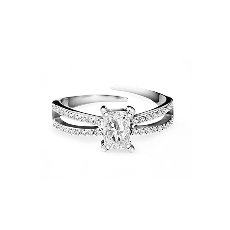 ANELLO REGOLABILE CON ZIRCONE RETTANGOLARE - JN2668D009