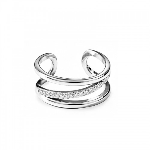 ANELLO RIGIDO INCROCIATO CON ZIRCONI - JN2668D011