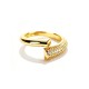 ANELLO REGOLABILE ASIMMETRICO CON PAVÉ DI ZIRCONI - JN2672D013