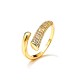 ANELLO REGOLABILE ASIMMETRICO CON PAVÉ DI ZIRCONI - JN2672D013