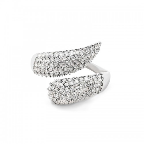 ANELLO APERTO REGOLABILE CON PAVÉ DI ZIRCONI - MY251288B445