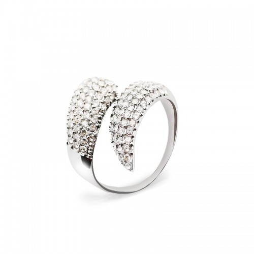 ANELLO APERTO REGOLABILE CON PAVÉ DI ZIRCONI - MY251288B445