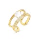 ANELLO APERTO REGOLABILE CON FIORE E ZIRCONE - MY25584B437 ANELLO APERTO REGOLABILE CON FIORE E ZIRCONE - MY25584B437