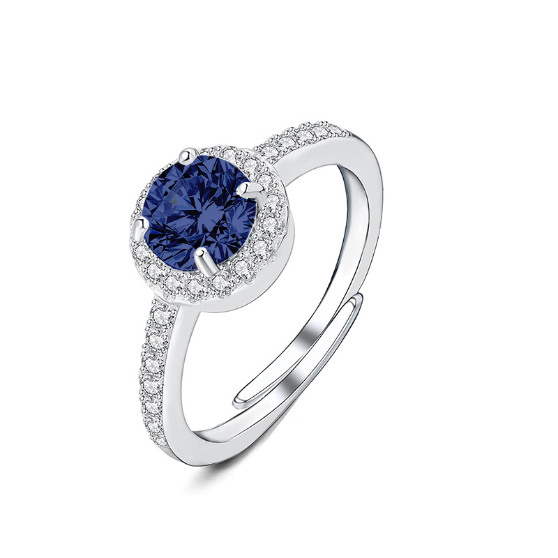 ANELLO REGOLABILE CON ZIRCONE ROTONDO - MY25616B465