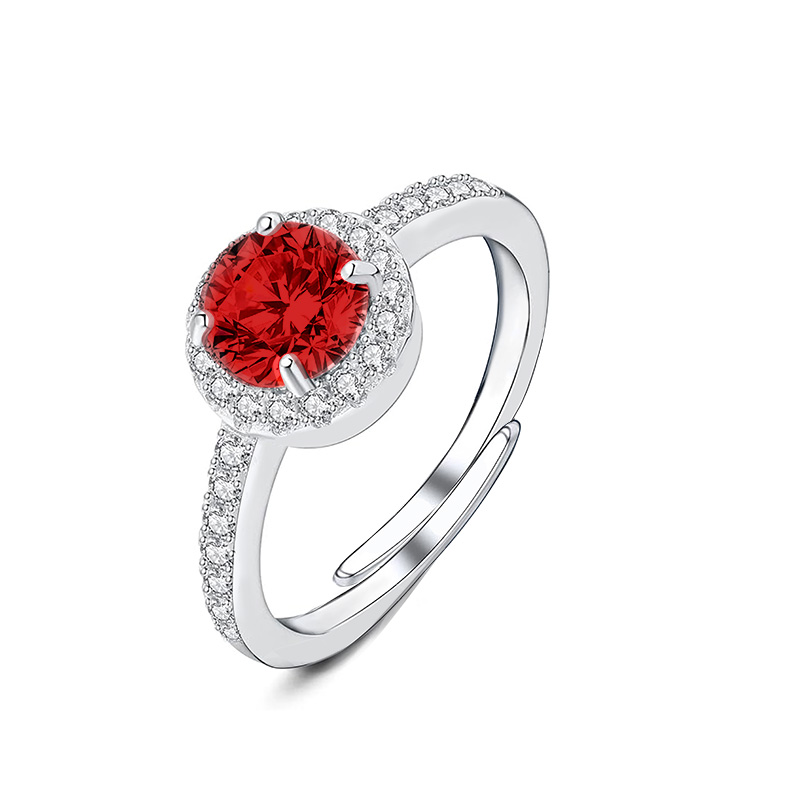 ANELLO REGOLABILE CON ZIRCONE ROTONDO - MY25616B465
