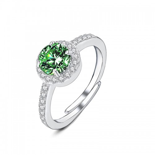 ANELLO REGOLABILE CON ZIRCONE ROTONDO - MY25616B465