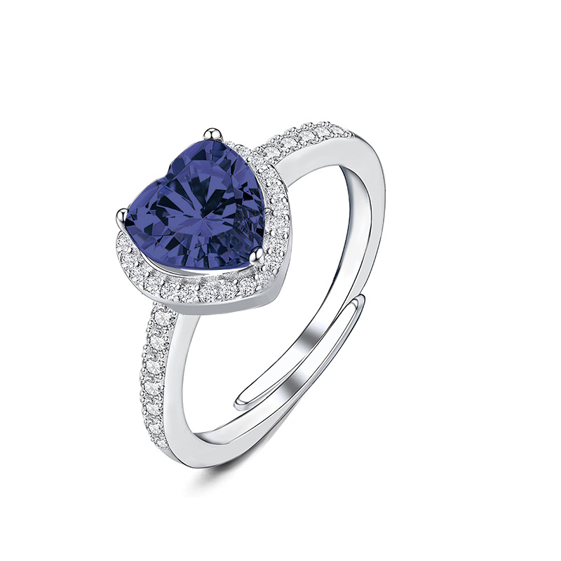 ANELLO REGOLABILE CON ZIRCONE A CUORE - MY25616B474
