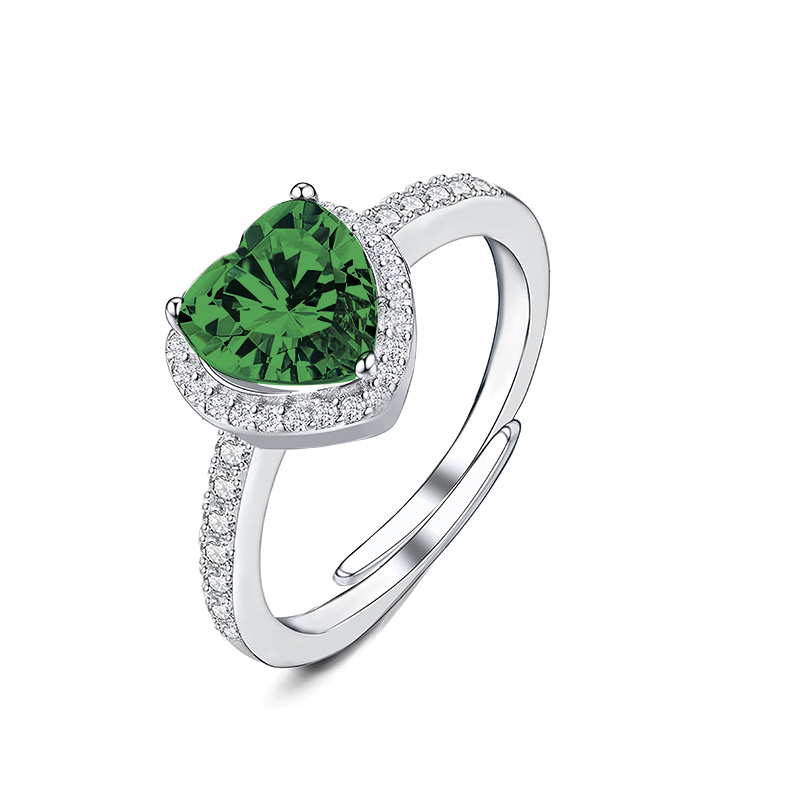 ANELLO REGOLABILE CON ZIRCONE A CUORE - MY25616B474