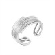 ANELLO APERTO REGOLABILE A QUATTRO FILI CON ZIRCONE - MY2580B441