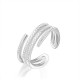 ANELLO APERTO REGOLABILE A QUATTRO FILI CON ZIRCONE - MY2580B441