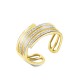 ANELLO APERTO REGOLABILE A QUATTRO FILI CON ZIRCONE - MY2580B441