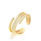 ANELLO APERTO REGOLABILE A QUATTRO FILI CON ZIRCONE - MY2580B441