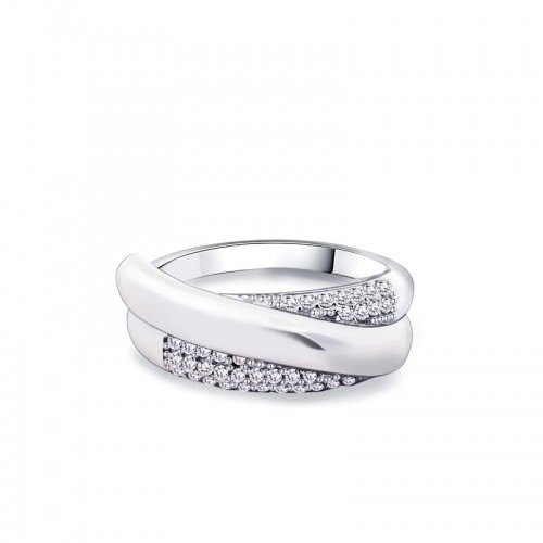 ANELLO A FASCIA REGOLABILE  CON ZIRCONI - MY25904B448