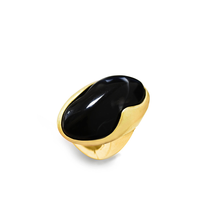 GRANDE ANELLO ELASTICO OVALE CON PIETRA IN RESINA - NY24100B878 GRANDE ANELLO ELASTICO OVALE CON PIETRA IN RESINA - NY24100B878