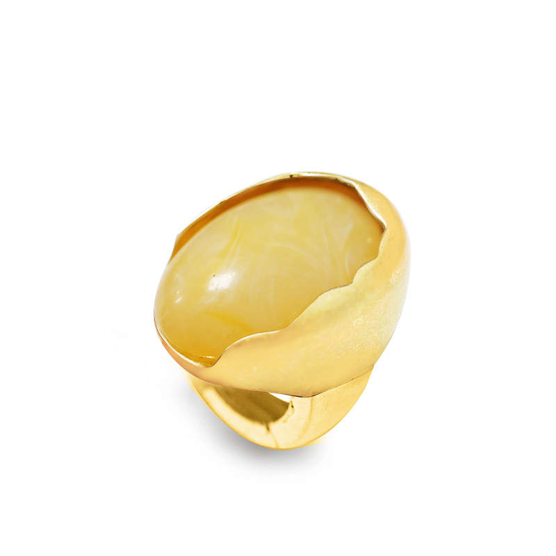 GRANDE ANELLO ELASTICO OVALE CON PIETRA IN RESINA - NY24100B880/B885