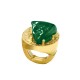 GRANDE ANELLO ELASTICO OVALE CON PIETRA IN RESINA - NY24100B888