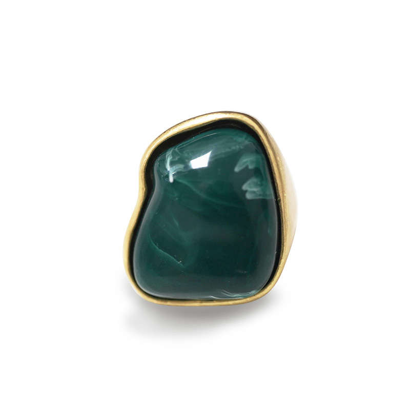 GRANDE ANELLO ELASTICO IRREGOLARE CON PIETRA IN RESINA - NY24100B889