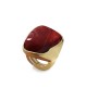 GRANDE ANELLO ELASTICO IRREGOLARE CON PIETRA IN RESINA - NY24100B889