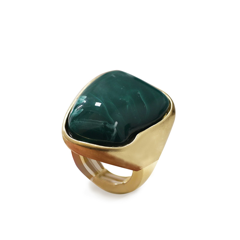 GRANDE ANELLO ELASTICO IRREGOLARE CON PIETRA IN RESINA - NY24100B889