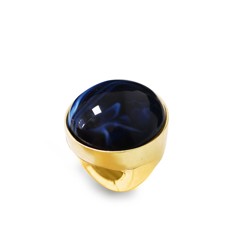 GRANDE ANELLO ELASTICO TONDO CON PIETRA IN RESINA - NY24100B891 GRANDE ANELLO ELASTICO TONDO CON PIETRA IN RESINA - NY24100B891