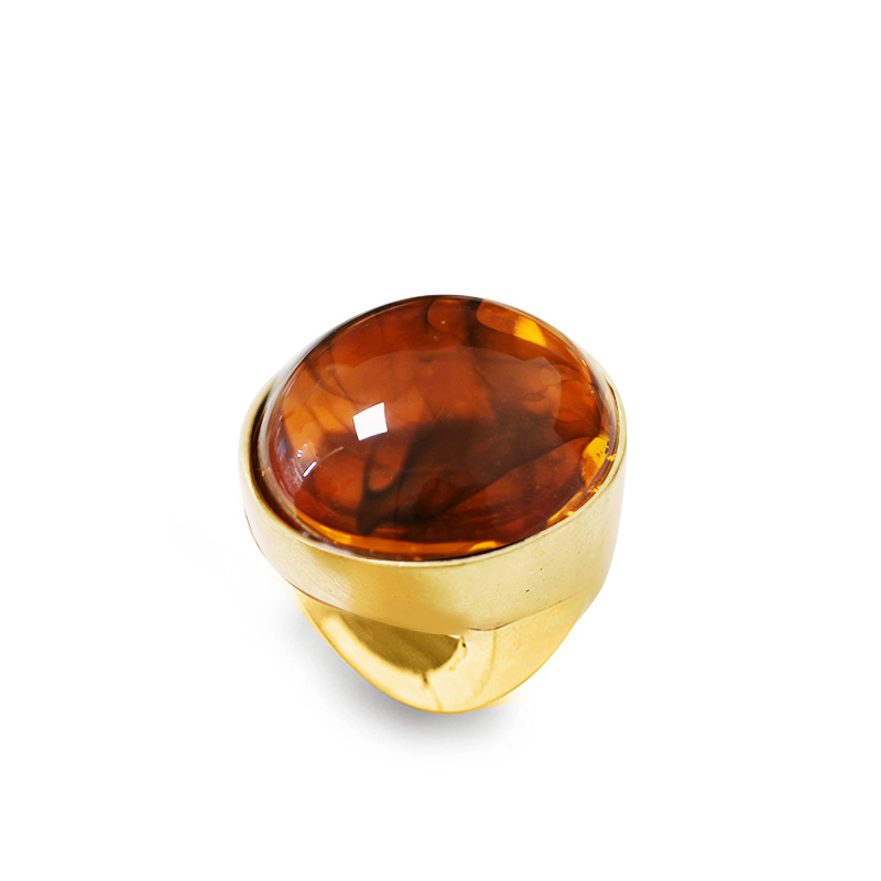GRANDE ANELLO ELASTICO TONDO CON PIETRA IN RESINA - NY24100B891 GRANDE ANELLO ELASTICO TONDO CON PIETRA IN RESINA - NY24100B891