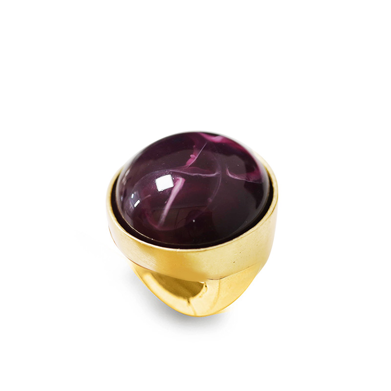 GRANDE ANELLO ELASTICO TONDO CON PIETRA IN RESINA - NY24100B891 GRANDE ANELLO ELASTICO TONDO CON PIETRA IN RESINA - NY24100B891