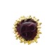 GRANDE ANELLO ELASTICO CORAL CON PIETRA IN RESINA - NY24108B892