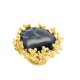GRANDE ANELLO ELASTICO CORAL CON PIETRA IN RESINA - NY24108B892