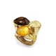 GRANDE ANELLO ELASTICO TRIS CON PIETRA IN RESINA - NY24108B893