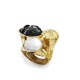 GRANDE ANELLO ELASTICO TRIS CON PIETRA IN RESINA - NY24108B893