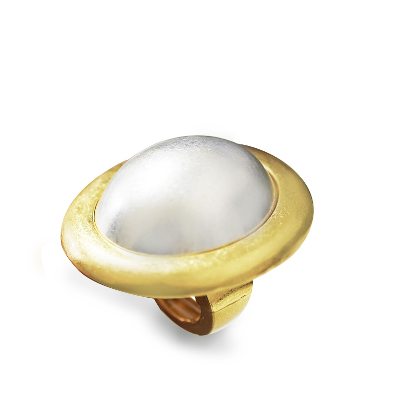GRANDE ANELLO ELASTICO OVALE BOMBATO - NY24108B899