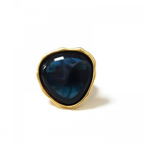GRANDE ANELLO ELASTICO CON PIETRA IN RESINA - NY2488B887 GRANDE ANELLO ELASTICO CON PIETRA IN RESINA - NY2488B887