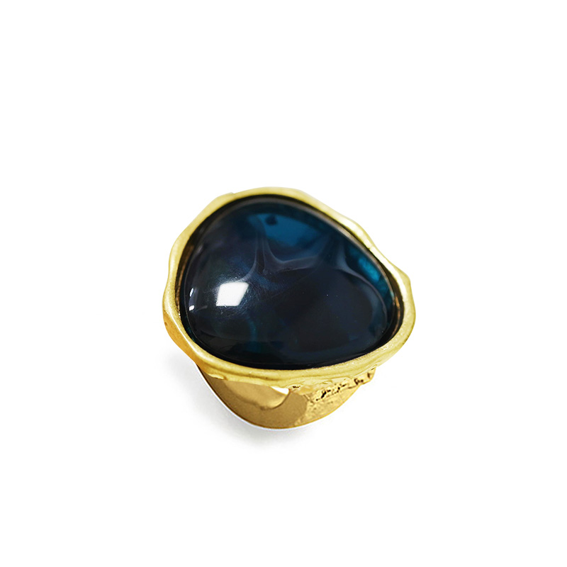 GRANDE ANELLO ELASTICO CON PIETRA IN RESINA - NY2488B887