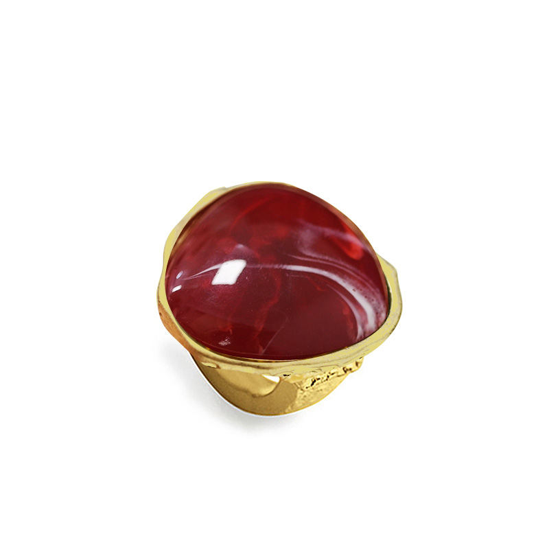 GRANDE ANELLO ELASTICO CON PIETRA IN RESINA - NY2488B887