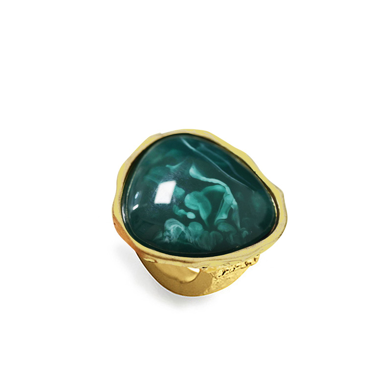 GRANDE ANELLO ELASTICO CON PIETRA IN RESINA - NY2488B887