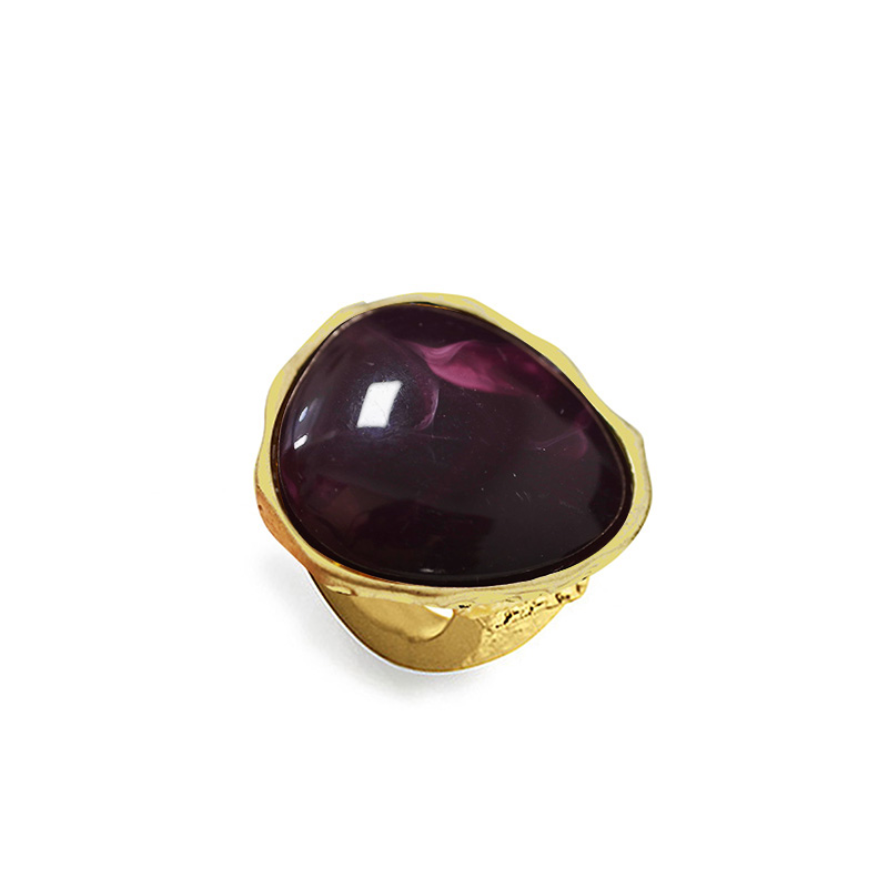 GRANDE ANELLO ELASTICO CON PIETRA IN RESINA - NY2488B887