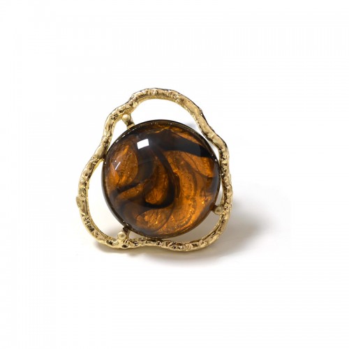 GRANDE ANELLO ELASTICO IRREGOLARE CON PIETRA IN RESINA - NY2492B886 GRANDE ANELLO ELASTICO IRREGOLARE CON PIETRA IN RESINA - NY2492B886