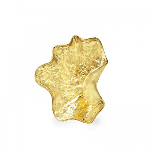 GRANDE ANELLO ELASTICO FOGLIA RUGOSA - NY2492B895