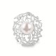 GRANDE ANELLO ELASTICO CORAL CON PERLA - NY2492B896