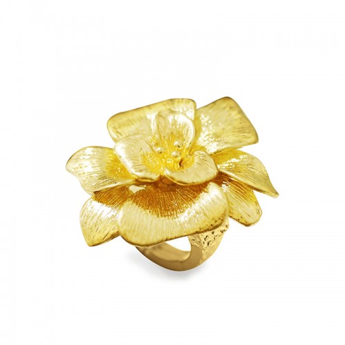 GRANDE ANELLO ELASTICO CON FIORE - NY2492B897