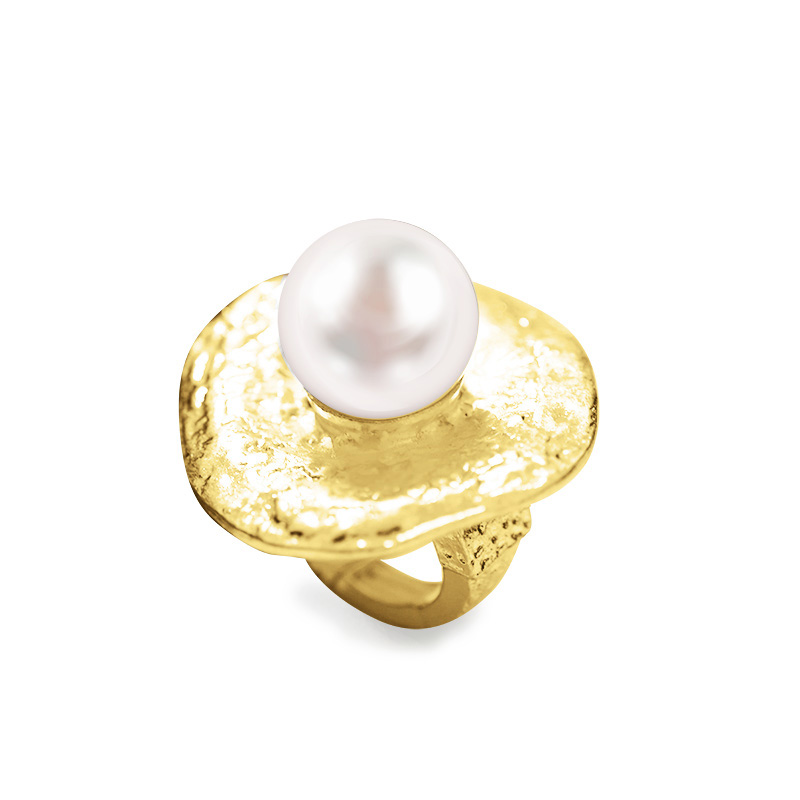 GRANDE ANELLO ELASTICO DISCO CON PERLA - NY2496B901 GRANDE ANELLO ELASTICO DISCO CON PERLA - NY2496B901