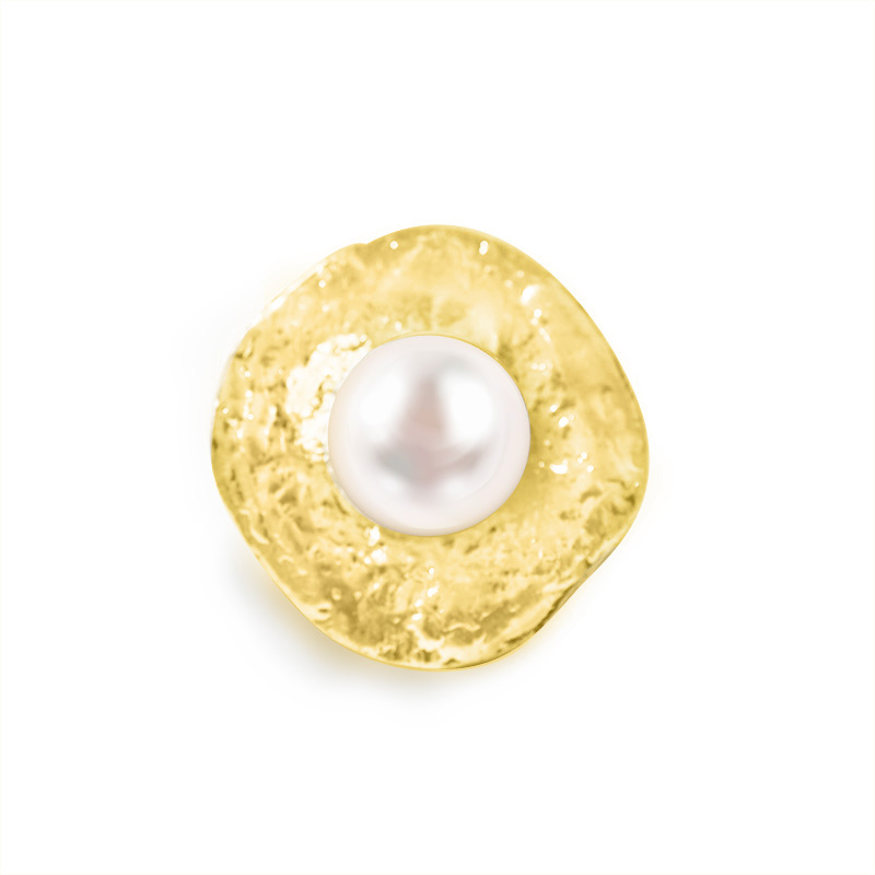 GRANDE ANELLO ELASTICO DISCO CON PERLA - NY2496B901 GRANDE ANELLO ELASTICO DISCO CON PERLA - NY2496B901