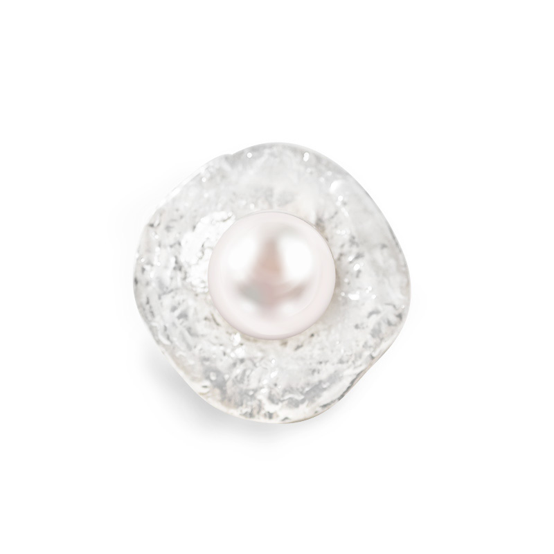 GRANDE ANELLO ELASTICO DISCO CON PERLA - NY2496B901 GRANDE ANELLO ELASTICO DISCO CON PERLA - NY2496B901