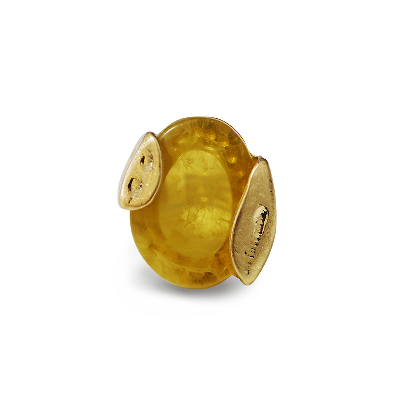 GRANDE ANELLO ELASTICO OVALE CON PIETRA IN RESINA - NY25100C569