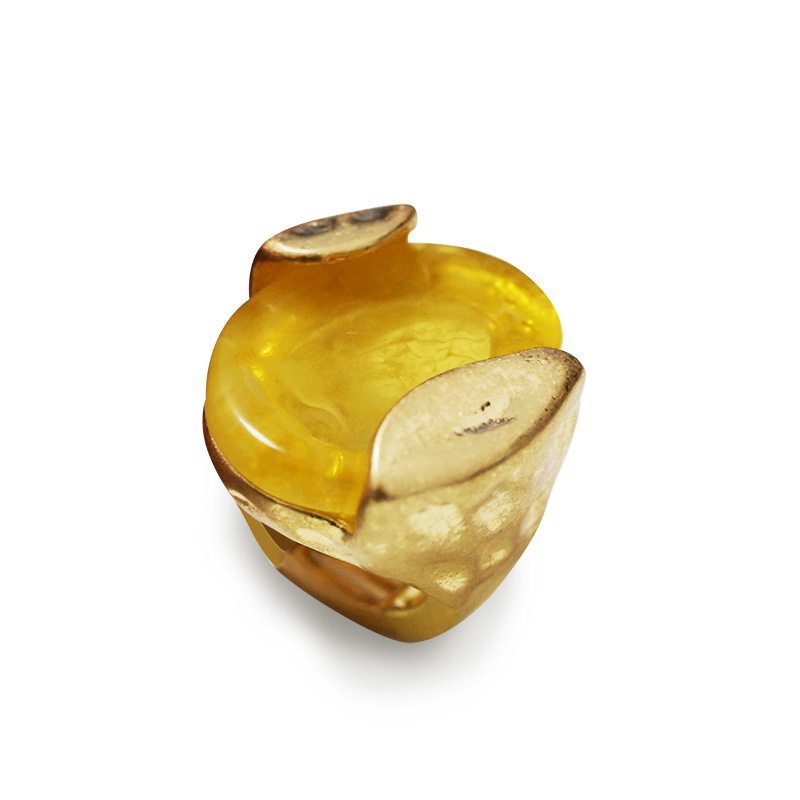 GRANDE ANELLO ELASTICO OVALE CON PIETRA IN RESINA - NY25100C569