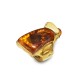 GRANDE ANELLO ELASTICO SCULTOREO CON PIETRA IN RESINA - NY25100C575