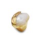 GRANDE ANELLO ELASTICO ORGANICO CON PIETRA IN RESINA - NY25100C576