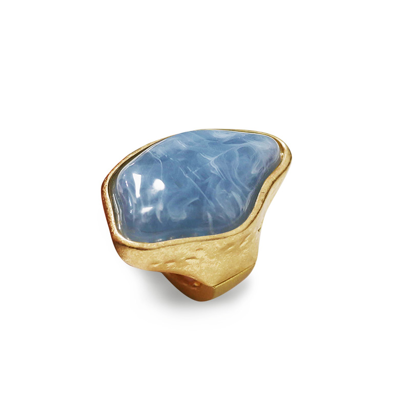GRANDE ANELLO ELASTICO IRREGOLARE CON PIETRA IN RESINA - NY25100C581