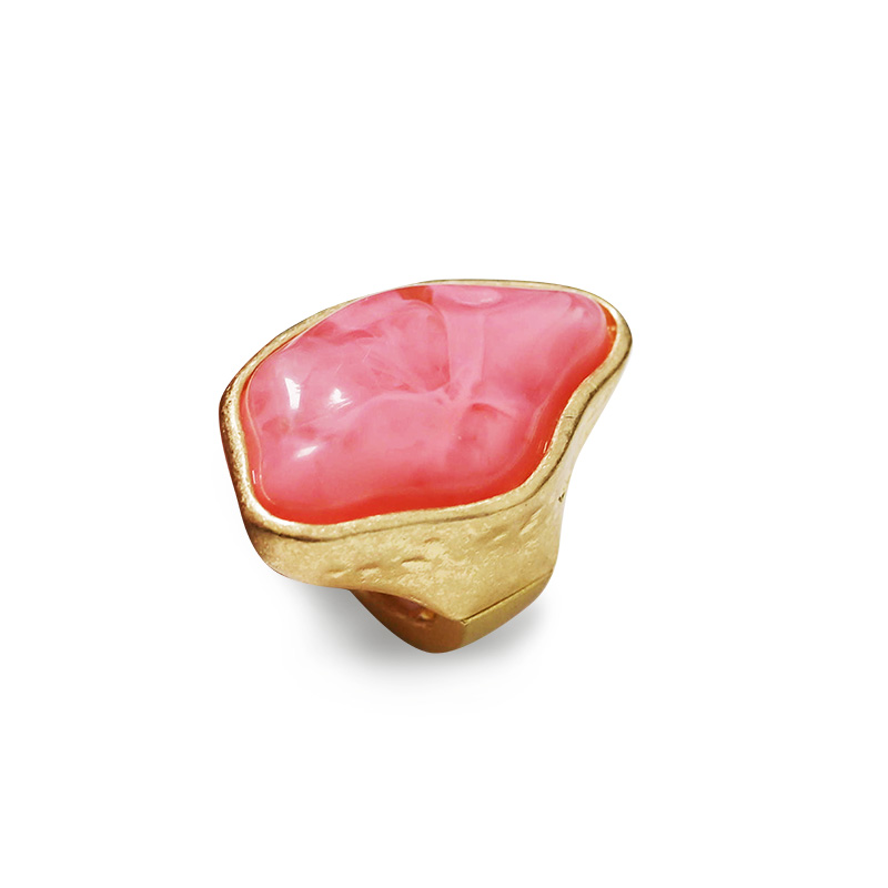 GRANDE ANELLO ELASTICO IRREGOLARE CON PIETRA IN RESINA - NY25100C581