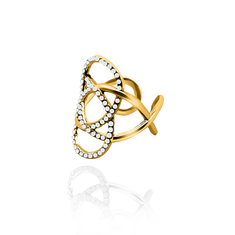 ANELLO NODO TRAFORATO CON STRASS - OY24624A50 ANELLO NODO TRAFORATO CON STRASS - OY24624A50